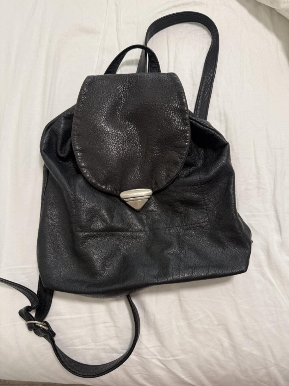 Vintage Black Minimalist Backpack